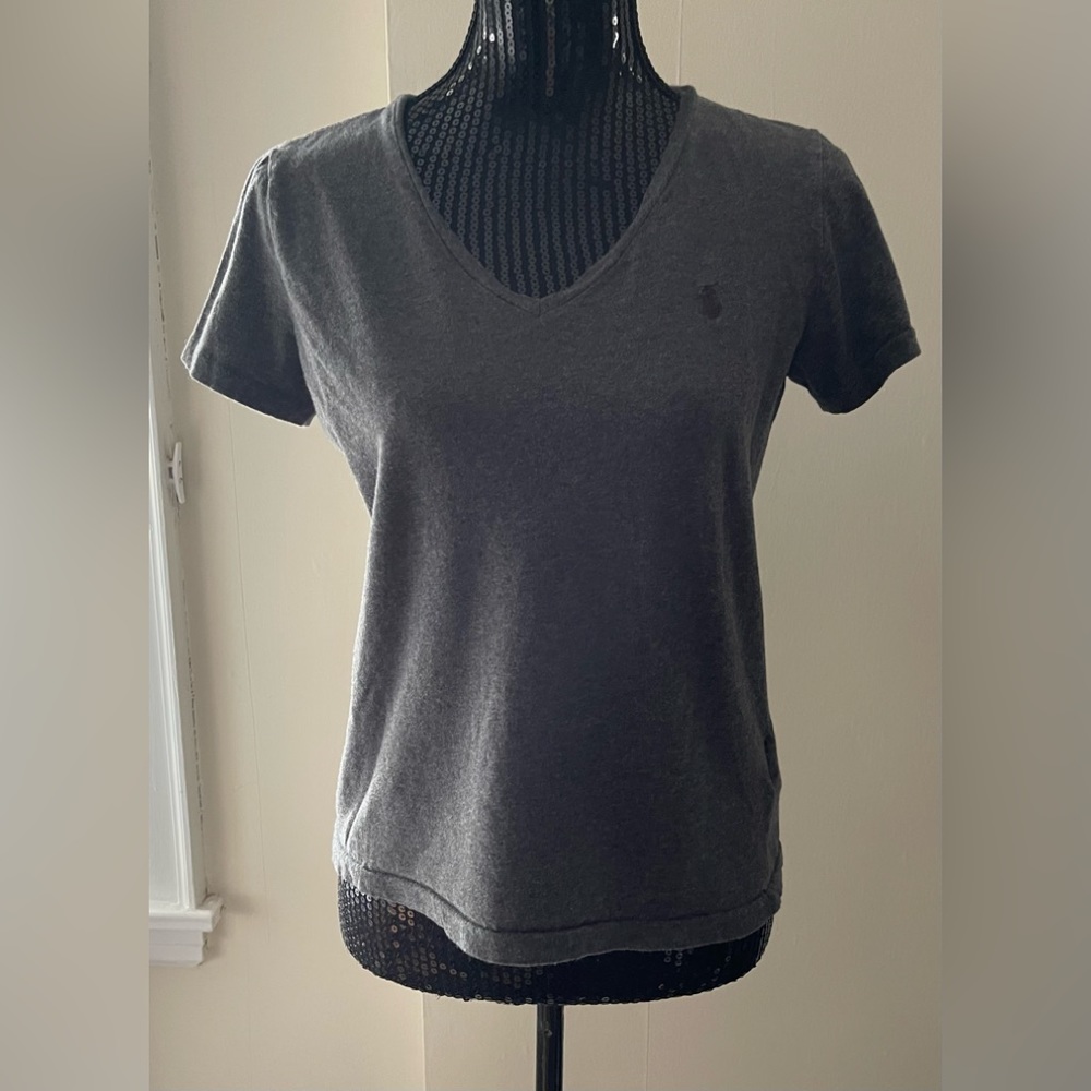 Polo Ralph Lauren Grey ac-Neck T-Shirt Size Large